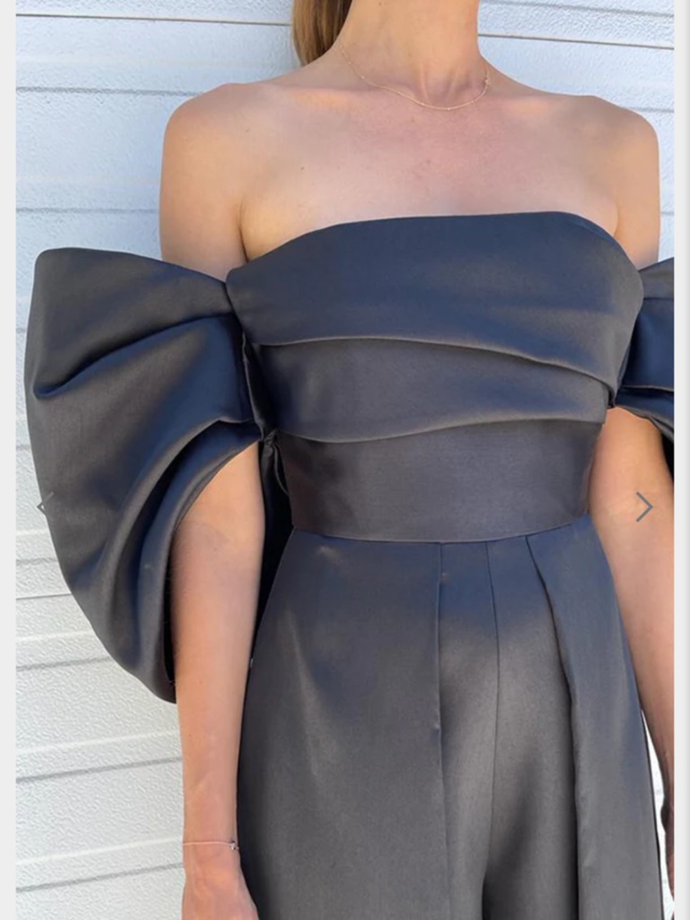 Solace London Black Off-Shoulder Wide-Leg Jumpsuit dress size 2 NWT - Picture 6 of 9